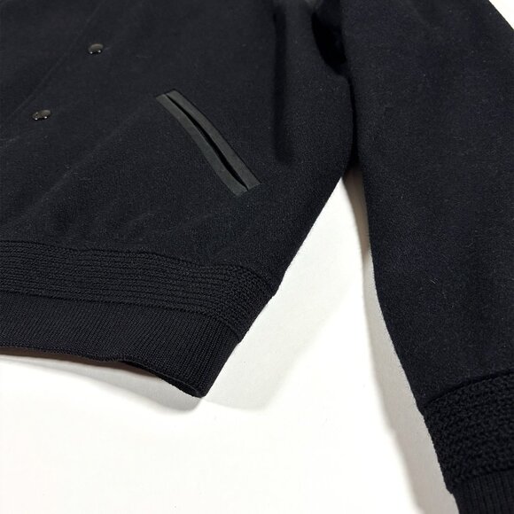 Saint Laurent Teddy Jacket Black Size 50 Wool & Leather Trim - Picture 3 of 10